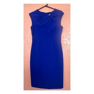 Calvin Klein Blue Sleeveless Dress (Size 6)